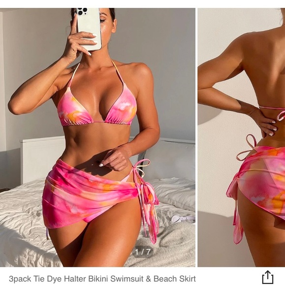 SHEIN Other - ❤️ 2/$20 NWT Shein 3 piece bikini and cover up bathing suit set